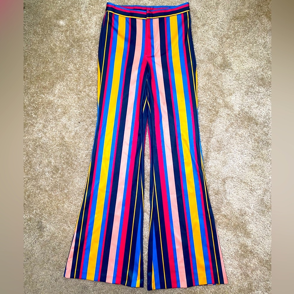 Multi colored long flared pants
